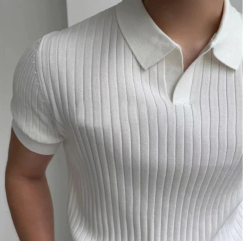 Camisa Polo Vertical Élégance